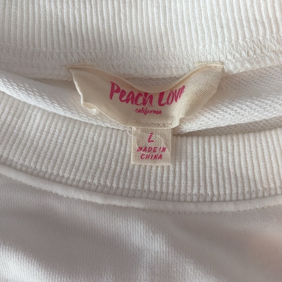 Peach Love California White Roller Skate Sweatshirt - Picture 2 of 4